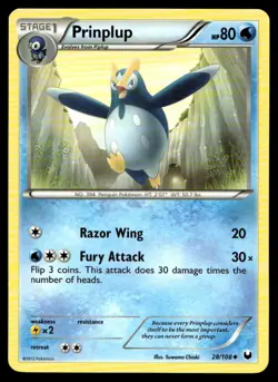 Prinplup Dark Explorers 28/108 MP Pokemon TCG | Buy 1 Get 2 Free - Image 1