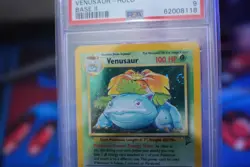 2000 Pokemon Base Set 2 Unlimited Venusaur Holo 18/130 #18 PSA 9 *SWIRL* - Image 1