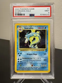 RARE 2000 Pokemon Base Set 2 Holo Gyarados #7/130 PSA 9 - MINT - Image 1