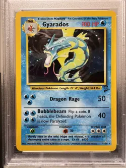 RARE 2000 Pokemon Base Set 2 Holo Gyarados #7/130 PSA 9 - MINT - Image 3