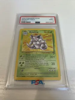 Pokemon 2000 Game #11 Nidoking Holo Base II PSA 9 - Image 1