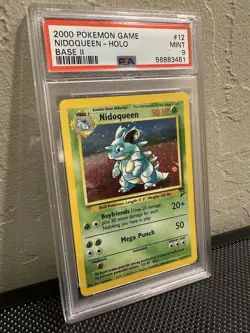 2000 Pokemon Base Set 2 Nidoqueen #12 English Holo Rare 12/130 - PSA 9 MINT - Image 1