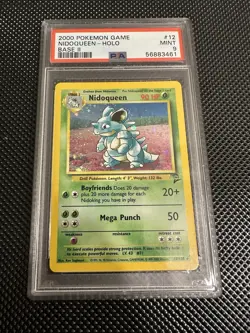 2000 Pokemon Base Set 2 Nidoqueen #12 English Holo Rare 12/130 - PSA 9 MINT - Image 2