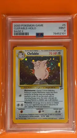 1999 Pokemon Jungle Clefable #1 English Holo Rare 1/64 PSA 9 MINT - Image 1