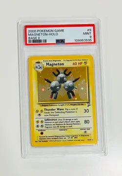 Pokemon Magneton 009/130 Base Set 2 Holo PSA 9 Mint - Image 1