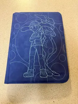 BLUE Pokemon Laser Engraved Binder/ Made To Order! ASH GRENINJA. Engraved. - Image 1