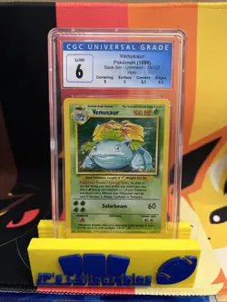 Pokemon CGC 6 (Ex/NM) Venusaur 15/102 Base Set Unlimited - Image 1