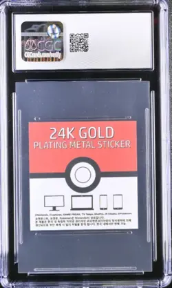 2023 Pokemon Korean 24K Gold Plating Mewtwo Sticker - CGC 8.5 - Image 2