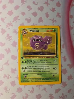 Pokemon TCG Weezing Fossil 45/62 Regular 1999-2000 Wizards Base Set Copyright... - Image 1