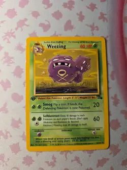 Pokemon TCG Weezing Fossil 45/62 Regular 1999-2000 Wizards Base Set Copyright... - Image 2