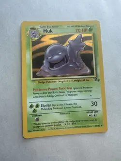 Pokemon TCG Muk Fossil 13/62 Holo 1999-2000 Wizards Base Set Copyright Holo Rare - Image 1