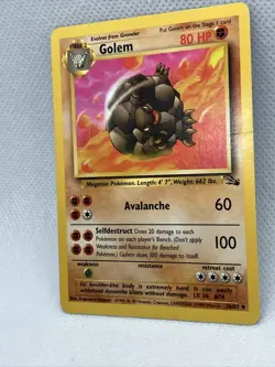 Pokemon TCG Golem Fossil 36 Regular 1999-2000 Wizards Base Set Copyright... - Image 2