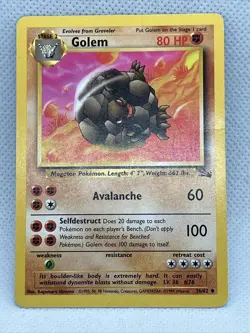 Pokemon TCG Golem Fossil 36 Regular 1999-2000 Wizards Base Set Copyright... - Image 4