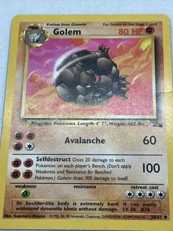 Pokemon TCG Golem Fossil 36 Regular 1999-2000 Wizards Base Set Copyright... - Image 5
