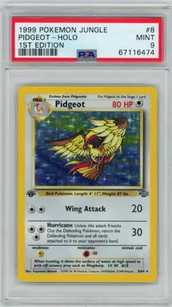 1999 Pokemon Jungle Pidgeot 8/64 1st Edition Holo PSA 9 - Image 1