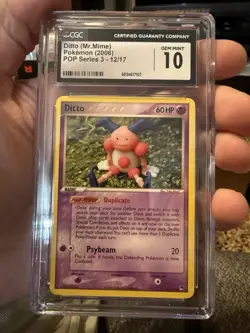 Pokemon 2006 Ditto Mr. Mime 12/17 Photo Artwork POP Series 3 GEM MINT CGC 10 - Image 1