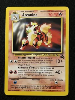 Carta Pokemon Arcanine Promo Black Star N°6 WOTC Mint ITA - Image 1