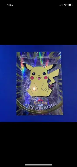 2000 Topps Chrome Pokemon Pikachu #25 (SPECTRA CHROME) - Image 1