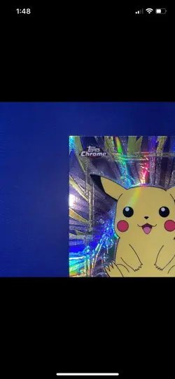2000 Topps Chrome Pokemon Pikachu #25 (SPECTRA CHROME) - Image 2