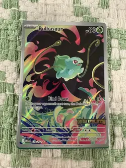 Pokemon Bulbasaur 133/132 English Mega Evolution Stamped Promo SEALED - Image 1