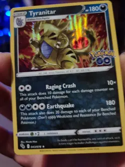 Pokemon Tyranitar Pokemon Go 043/078 Holo Rare - Image 1