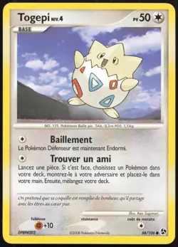 Carte Pokemon Togepi 88/106 Duels au sommet Francais - Image 1