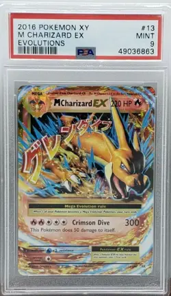Pokemon Mega M CHARIZARD EX 13/108 XY Evolutions Holo Ultra Rare PSA 9 - Image 1