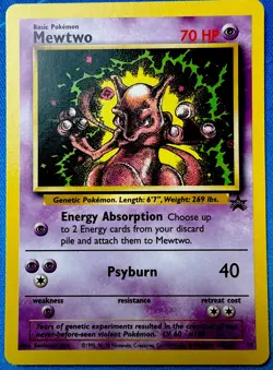 MEWTWO Black Star Promo #14 RARE VINTAGE Pokemon 1999!! - Image 1