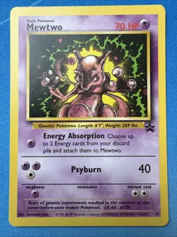 MEWTWO Black Star Promo #14 RARE VINTAGE Pokemon 1999!! - Image 2