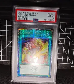 Mislabeled PSA 8 Lightning Storm Quarter Century Secret RA04-EN094 Yu-Gi-Oh! - Image 1