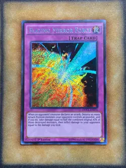 Yugioh Blazing Mirror Force DOCS-EN076 Secret Rare 1st Ed NM - Image 1