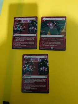 Goblin Bombardment & 2 x Raid Bombardment MTG 3 Card. Wilds of Eldraine.WOT - Image 1