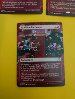 Goblin Bombardment & 2 x Raid Bombardment MTG 3 Card. Wilds of Eldraine.WOT - Image 2
