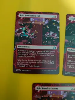 Goblin Bombardment & 2 x Raid Bombardment MTG 3 Card. Wilds of Eldraine.WOT - Image 3