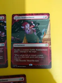 Goblin Bombardment & 2 x Raid Bombardment MTG 3 Card. Wilds of Eldraine.WOT - Image 4