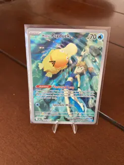 Pokemon TCG Misty's Psyduck Illustration Rare Card 193/182 SV:10 Destined Rivals - Image 1