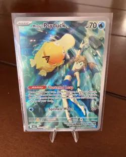 Pokemon TCG Misty's Psyduck Illustration Rare Card 193/182 SV:10 Destined Rivals - Image 3