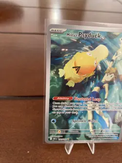 Pokemon TCG Misty's Psyduck Illustration Rare Card 193/182 SV:10 Destined Rivals - Image 4