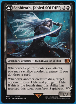 Sephiroth, Fabled SOLDIER Final Fantasy NM MTG MAGIC CARD (504237) ABUGames - Image 1