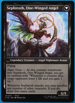Sephiroth, Fabled SOLDIER Final Fantasy NM MTG MAGIC CARD (504237) ABUGames - Image 2
