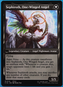 Sephiroth, Fabled SOLDIER Final Fantasy NM MTG MAGIC CARD (504236) ABUGames - Image 2