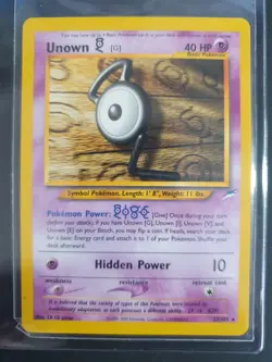 Unown [G] 27/105 - Neo Destiny Set - Pokemon Card - Excellent Condition - Image 1