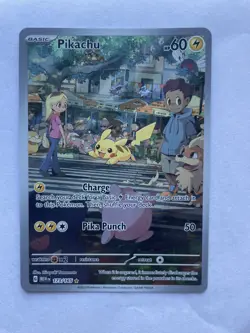 Pokemon TCG S&V 151 Pikachu Card 173/165 Illustration Rare Near Mint Full Art - Image 1
