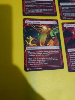 Leyline of Lightning, 2x Dragon MAntle, Impact Tremors MTG 4 Card. WOT - Image 4