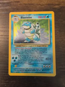 1999 Pokemon TCG Blastoise Holo Card 002/102 Base Set Rare LP - Image 1