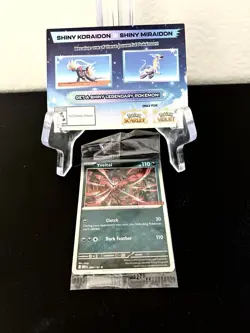 Shiny Koraidon/Miraidon Pokemon Scarlet Violet Code Card Promo Yveltal Gamestop - Image 1