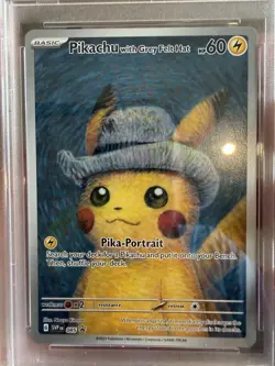 Pikachu with Grey Felt Hat 085 Sv: Scarlet & Violet Promo Card PSA 10 Van Gogh ￼ - Image 2