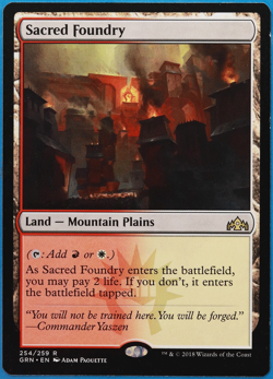 Sacred Foundry Guilds of Ravnica NM Land Rare MAGIC CARD (ID# 504211) ABUGames - Image 1