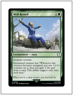 1x Well Rested, Fallout Commander, Magic MTG NM - Image 1