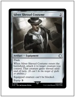 1x Silver Shroud Costume, Fallout Commander, Magic MTG NM - Image 1